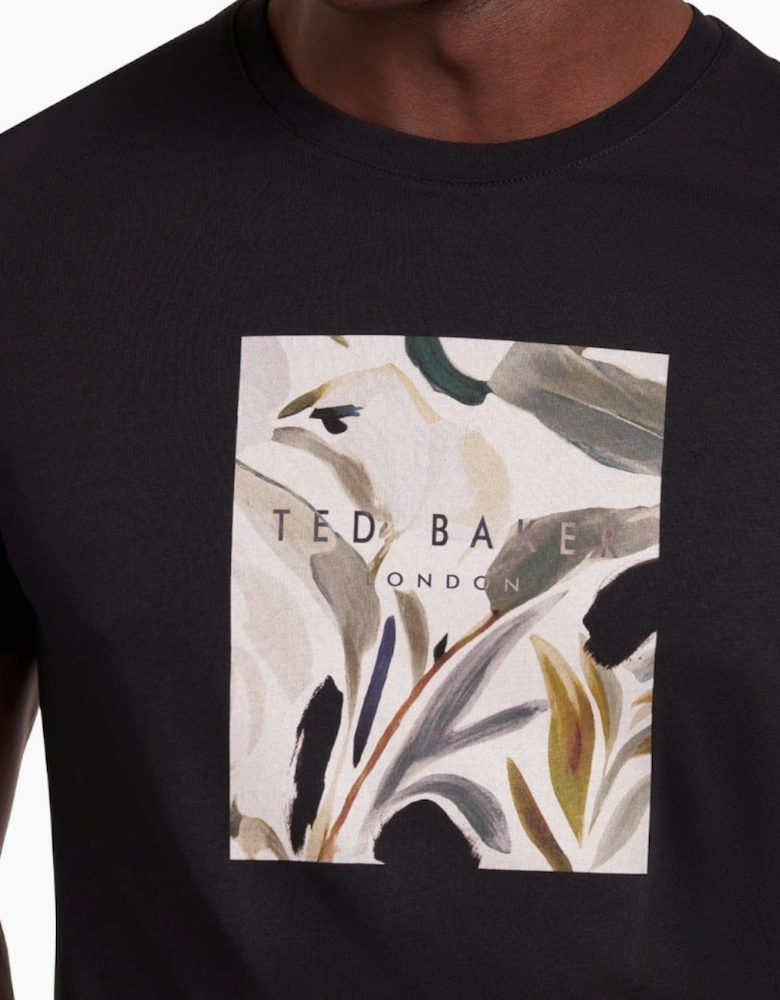 Ted Baker Justino Box Print Black Graphic T-Shirt