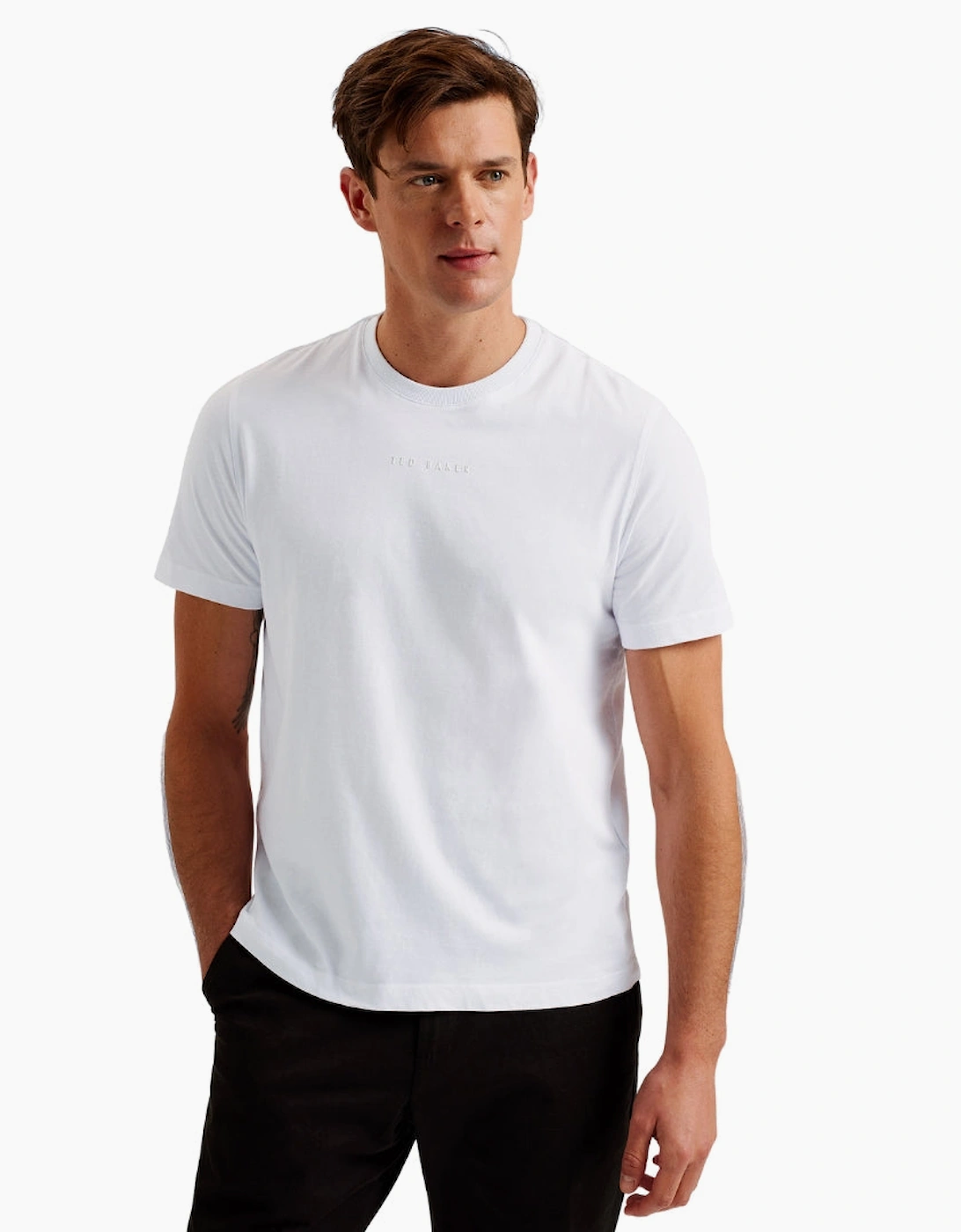 Ted Baker Wiskin Regular Branded White T-Shirt