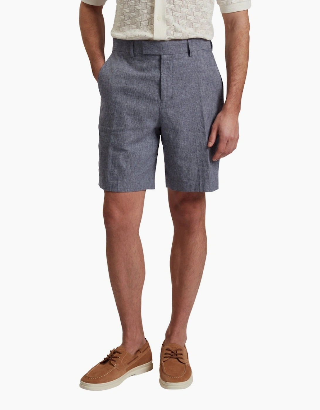 Ted Baker Kenleys Stretch Blue Linen Short