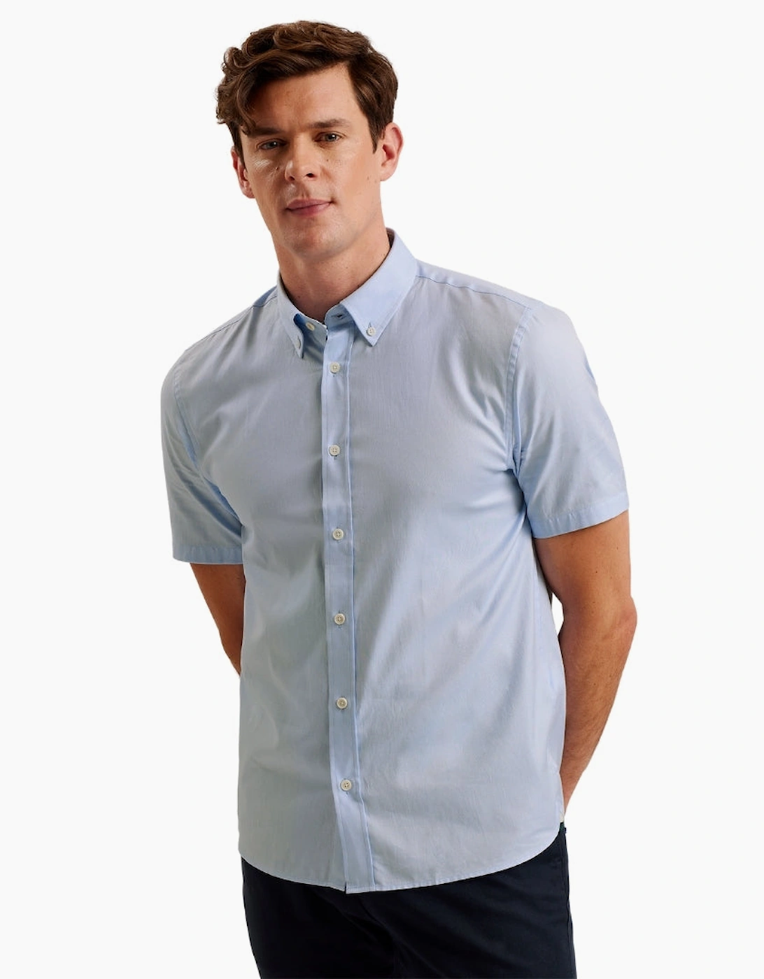 Ted Baker Aldgte Regular Premium Light-Blue Oxford Shirt