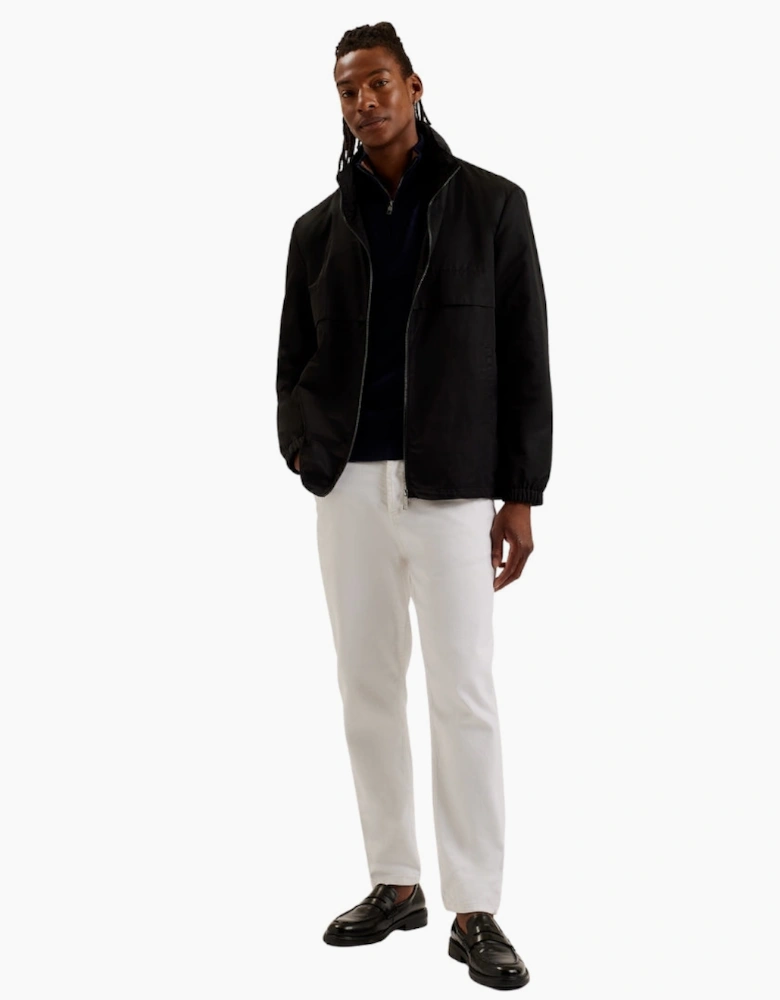 Ted Baker Basham Nylon Sateen Black Hooded Jacket
