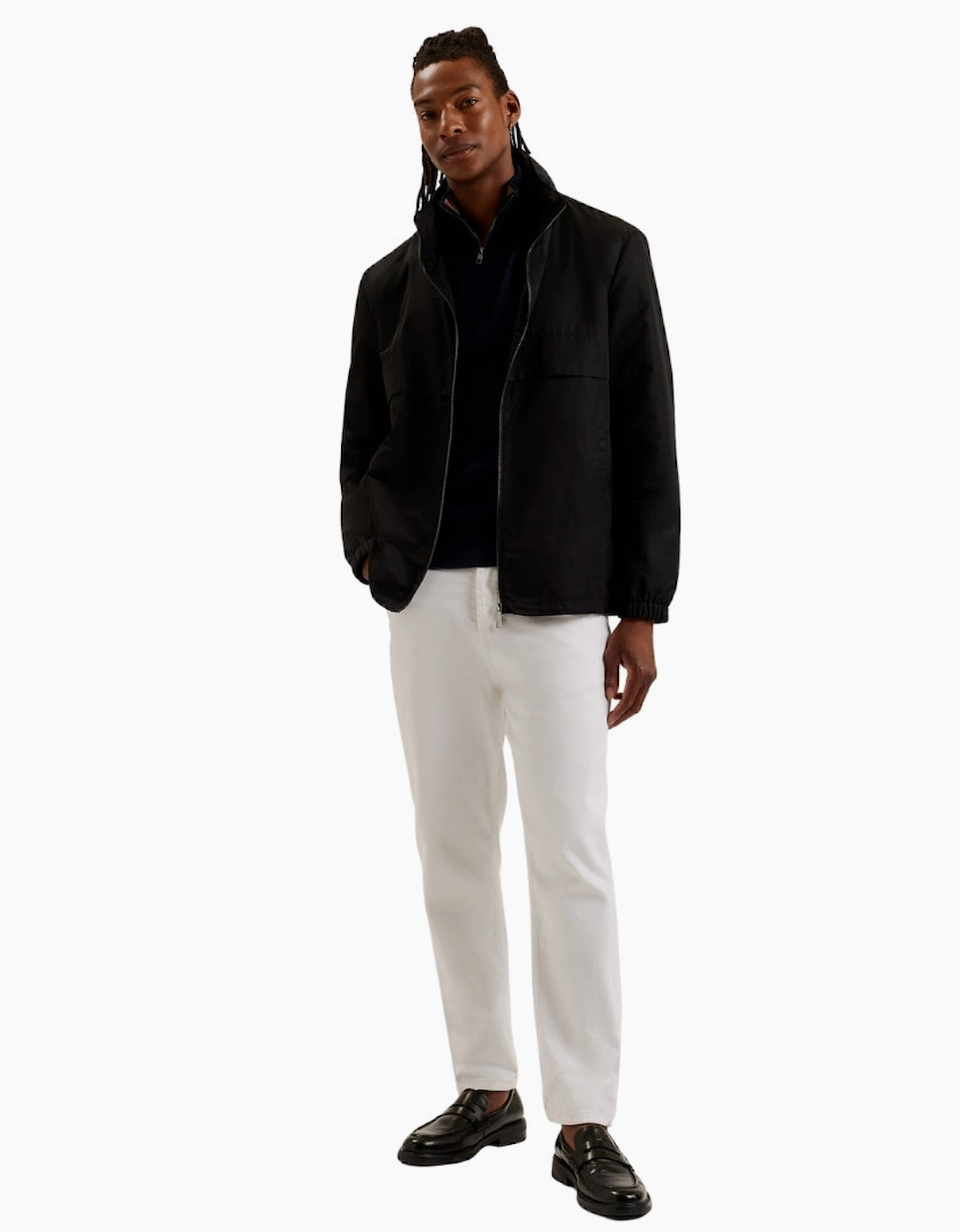 Ted Baker Basham Nylon Sateen Black Hooded Jacket