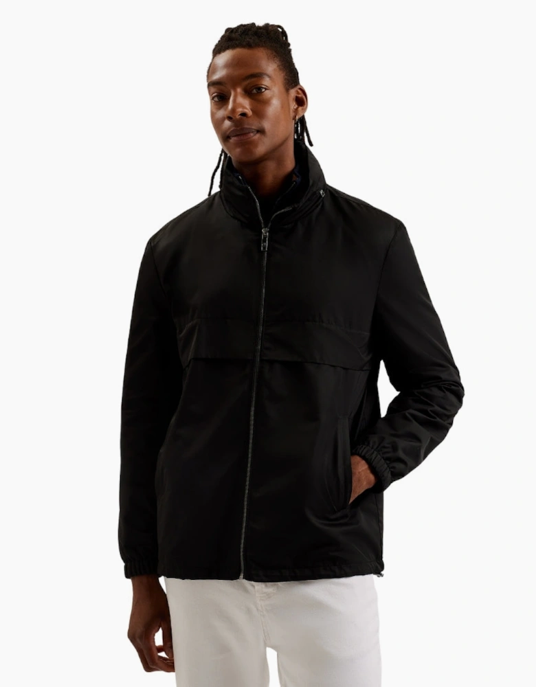 Ted Baker Basham Nylon Sateen Black Hooded Jacket
