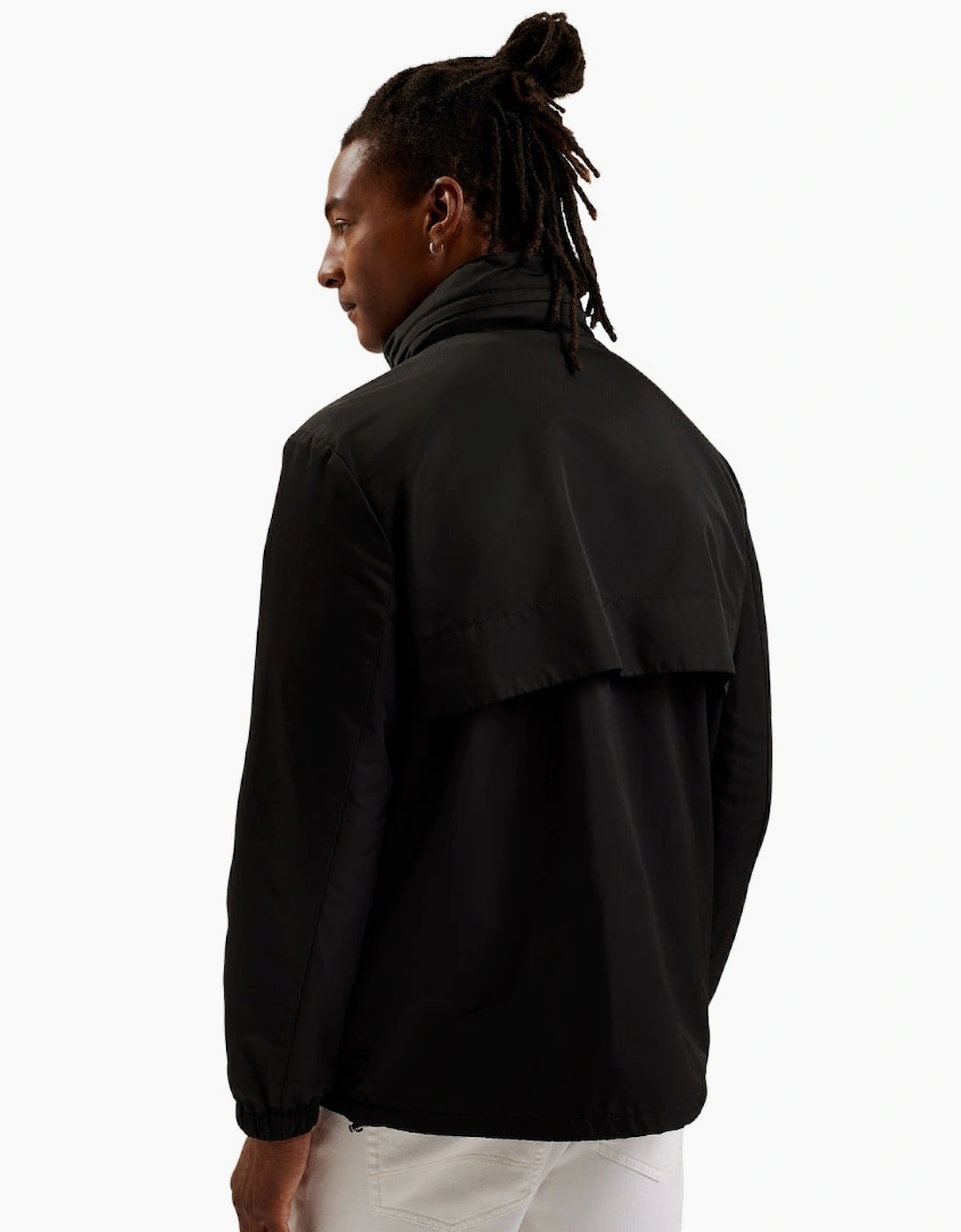 Ted Baker Basham Nylon Sateen Black Hooded Jacket