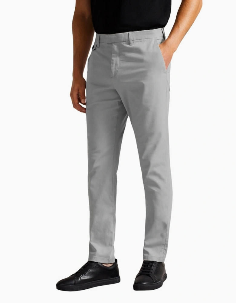Ted Baker Haydae Slim Fit Textured Grey Chino Trousers