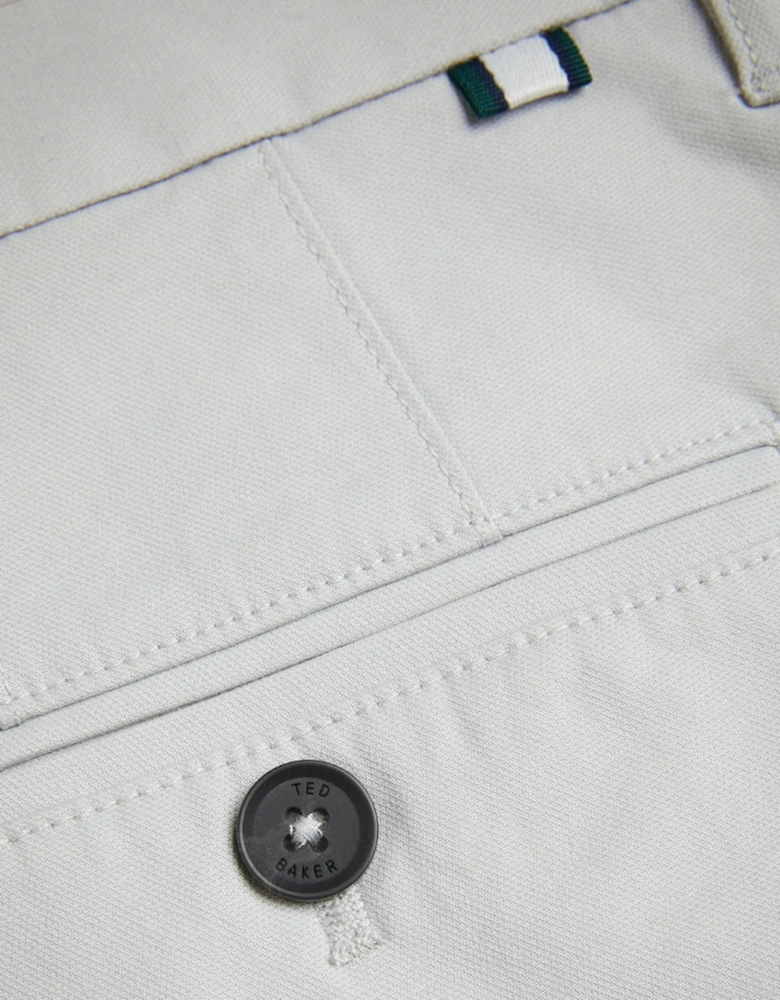 Ted Baker Haydae Slim Fit Textured Grey Chino Trousers
