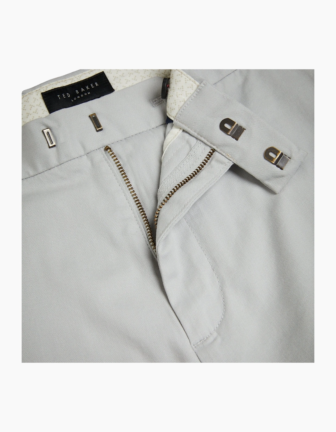 Ted Baker Haydae Slim Fit Textured Grey Chino Trousers