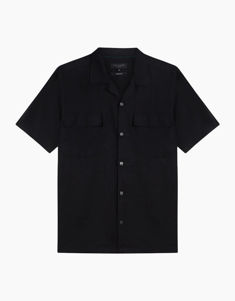 Ted Baker Whether Regular Fit Black Double Pocket Shirt
