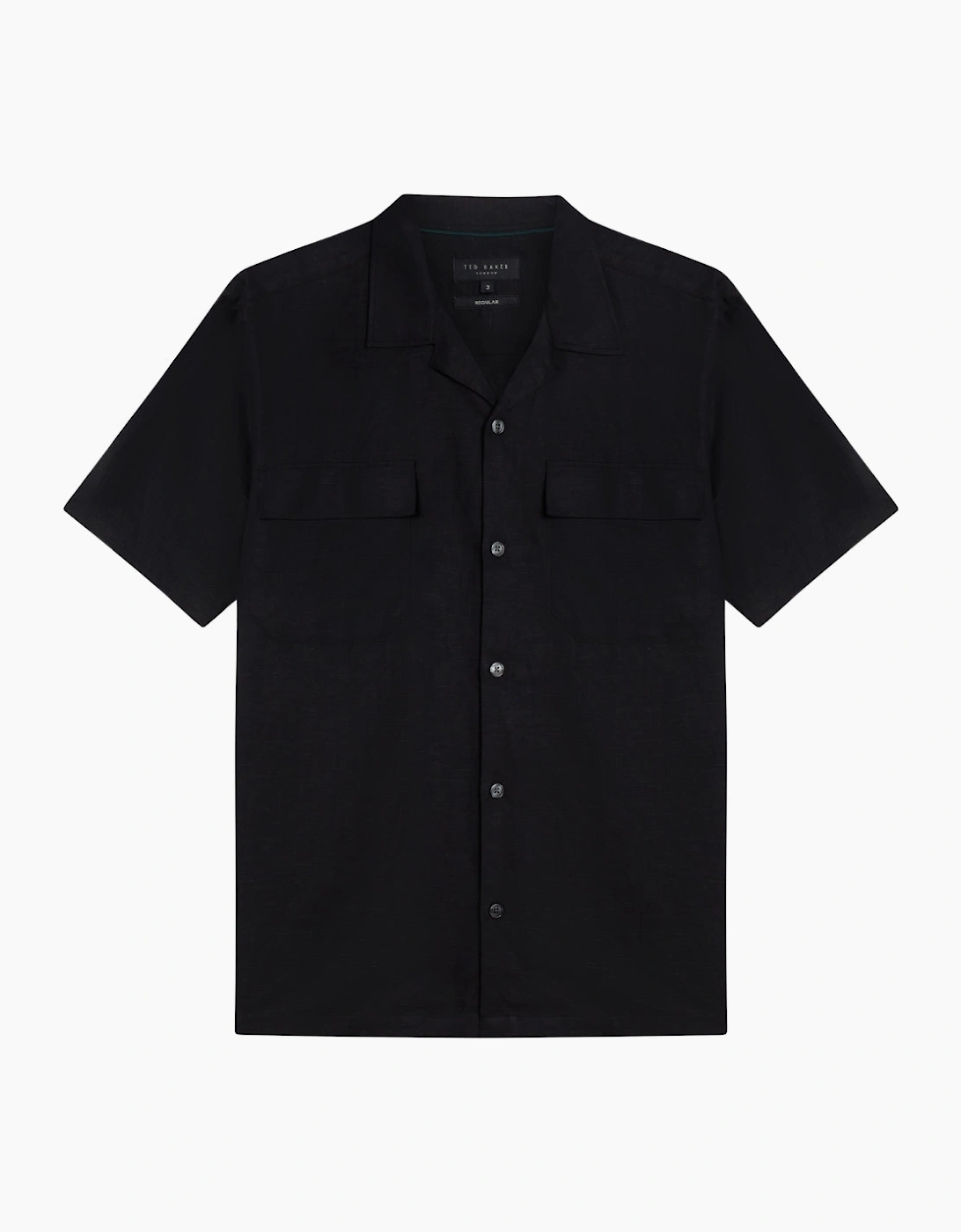 Ted Baker Whether Regular Fit Black Double Pocket Shirt