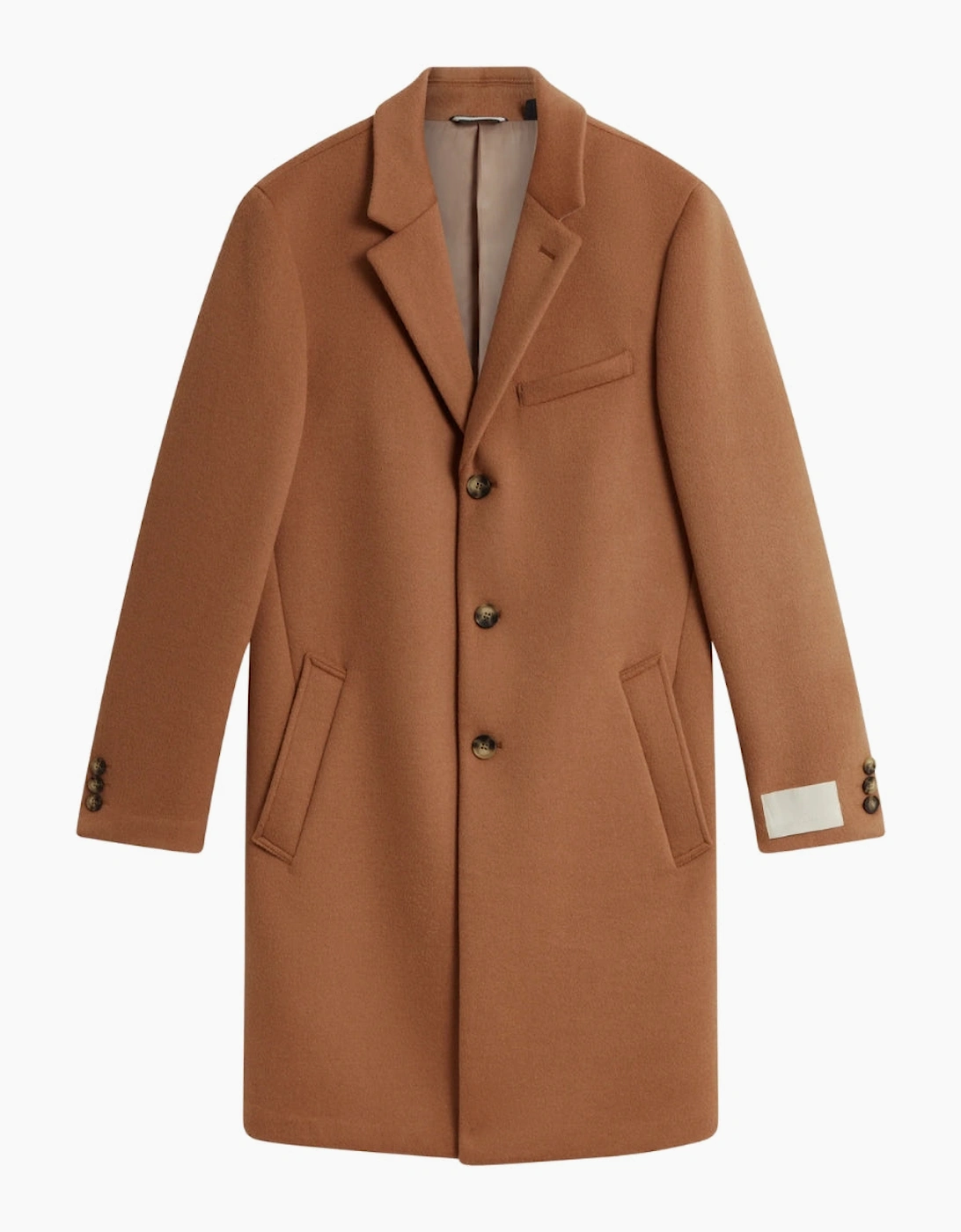 Ted Baker Men's Ted Baker Alerton Wool Blend Tan City Overcoat - Brown