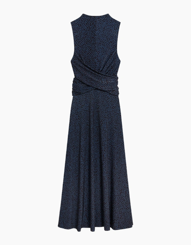 Ted Baker Inisha Printed Sleeveless Black Midi Dress
