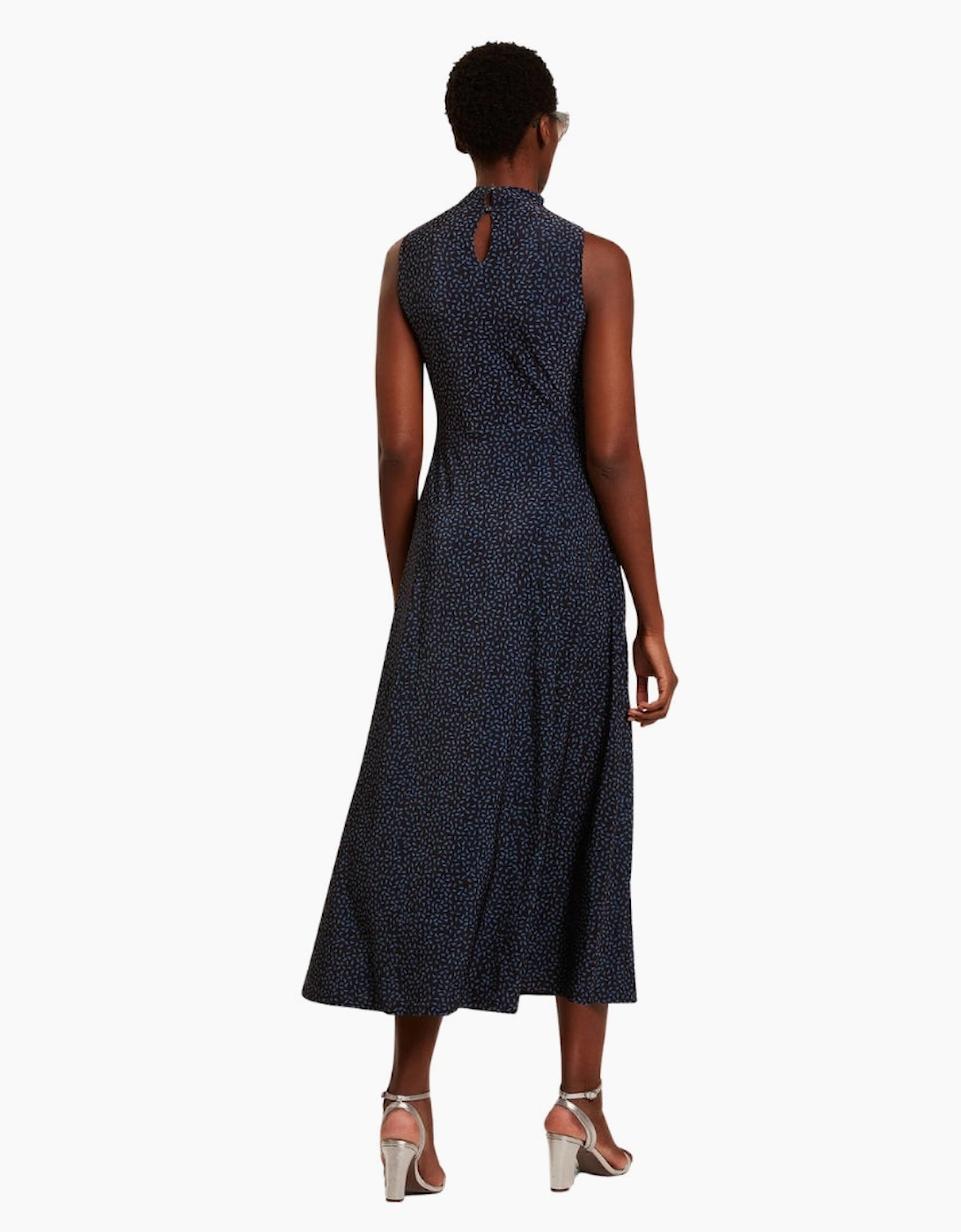 Ted Baker Inisha Printed Sleeveless Black Midi Dress