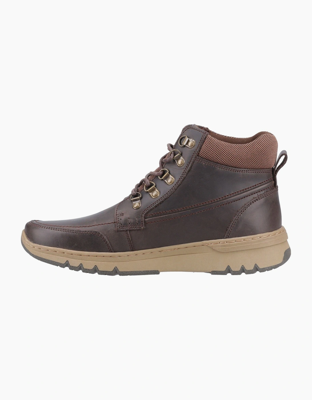 Hush Puppies Nixon Leather Men's Brown Ankle Boots