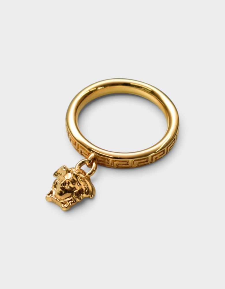Medusa Head Greca Ring Gold