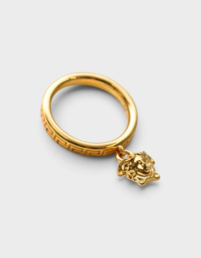 Medusa Head Greca Ring Gold