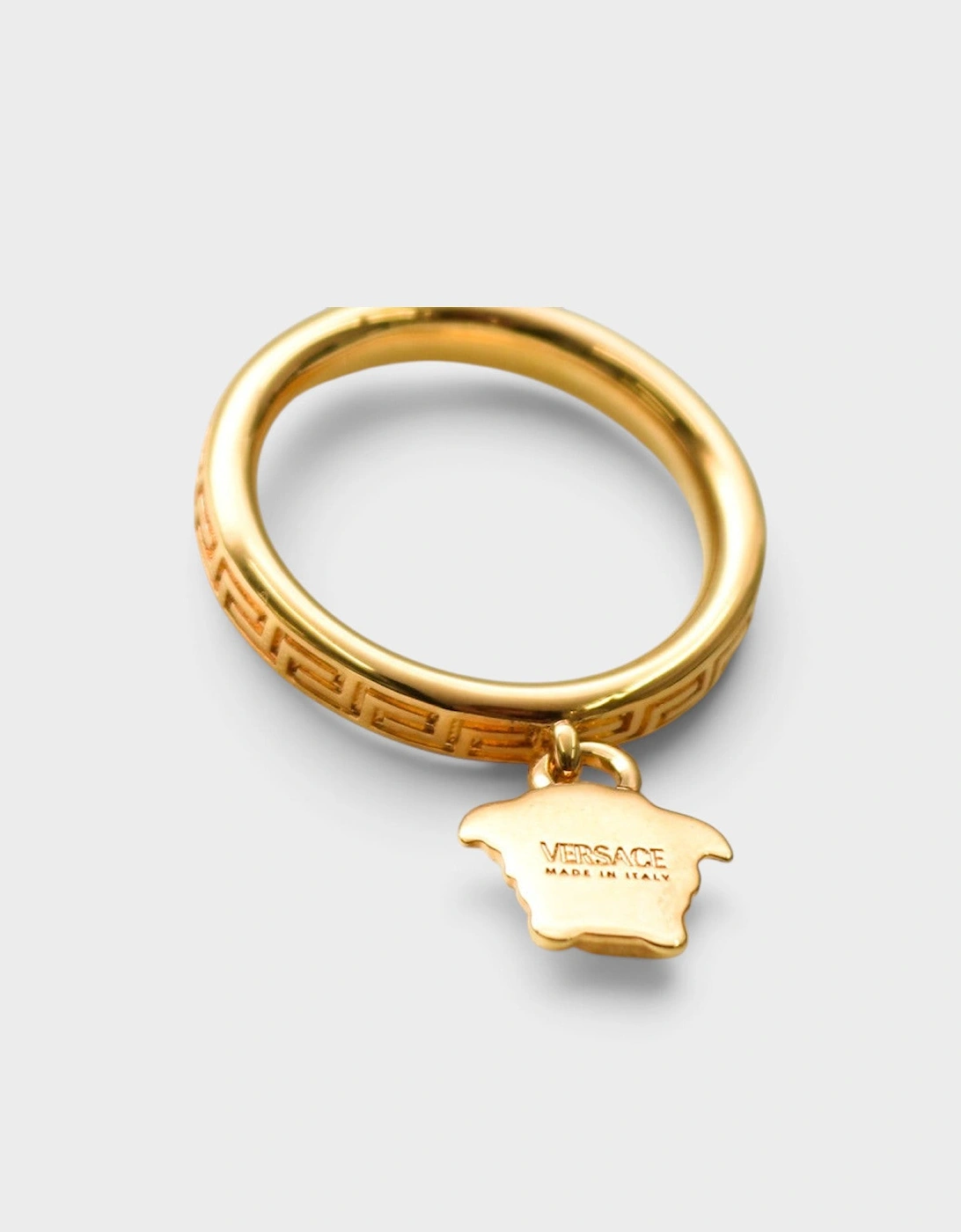 Medusa Head Greca Ring Gold