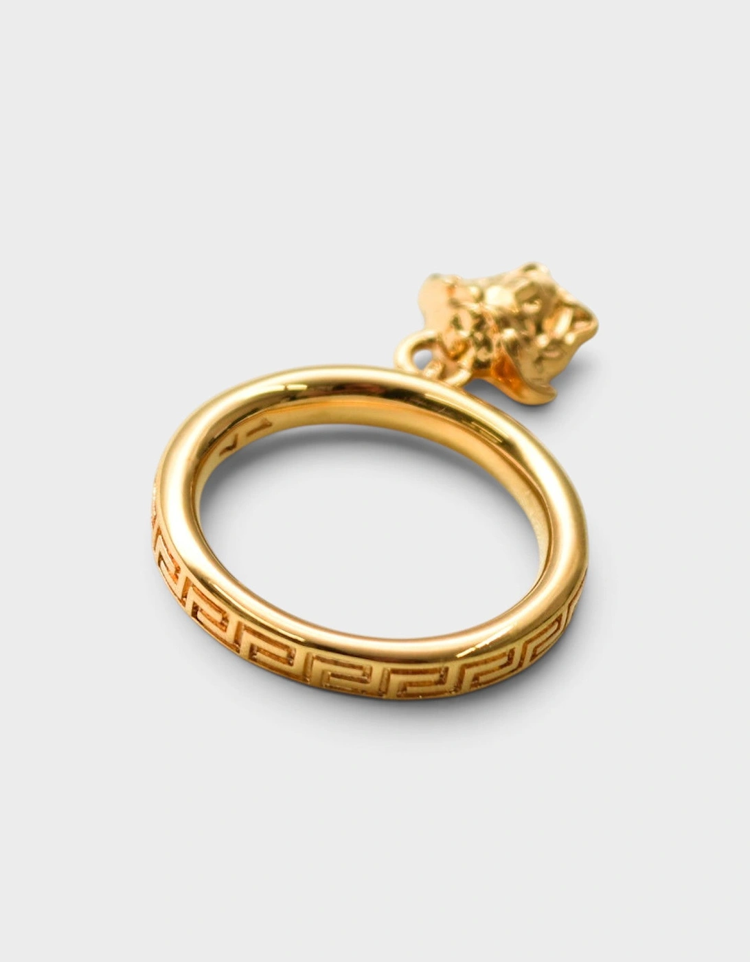 Medusa Head Greca Ring Gold