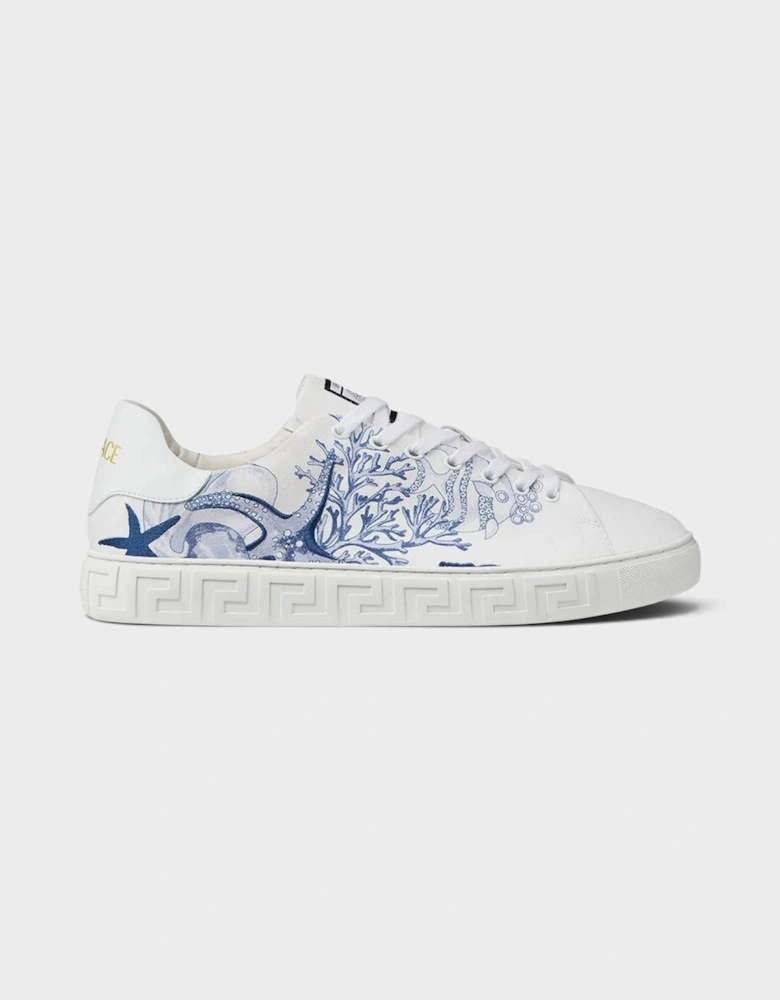 Coral Theatre Greca Sneakers White Blue