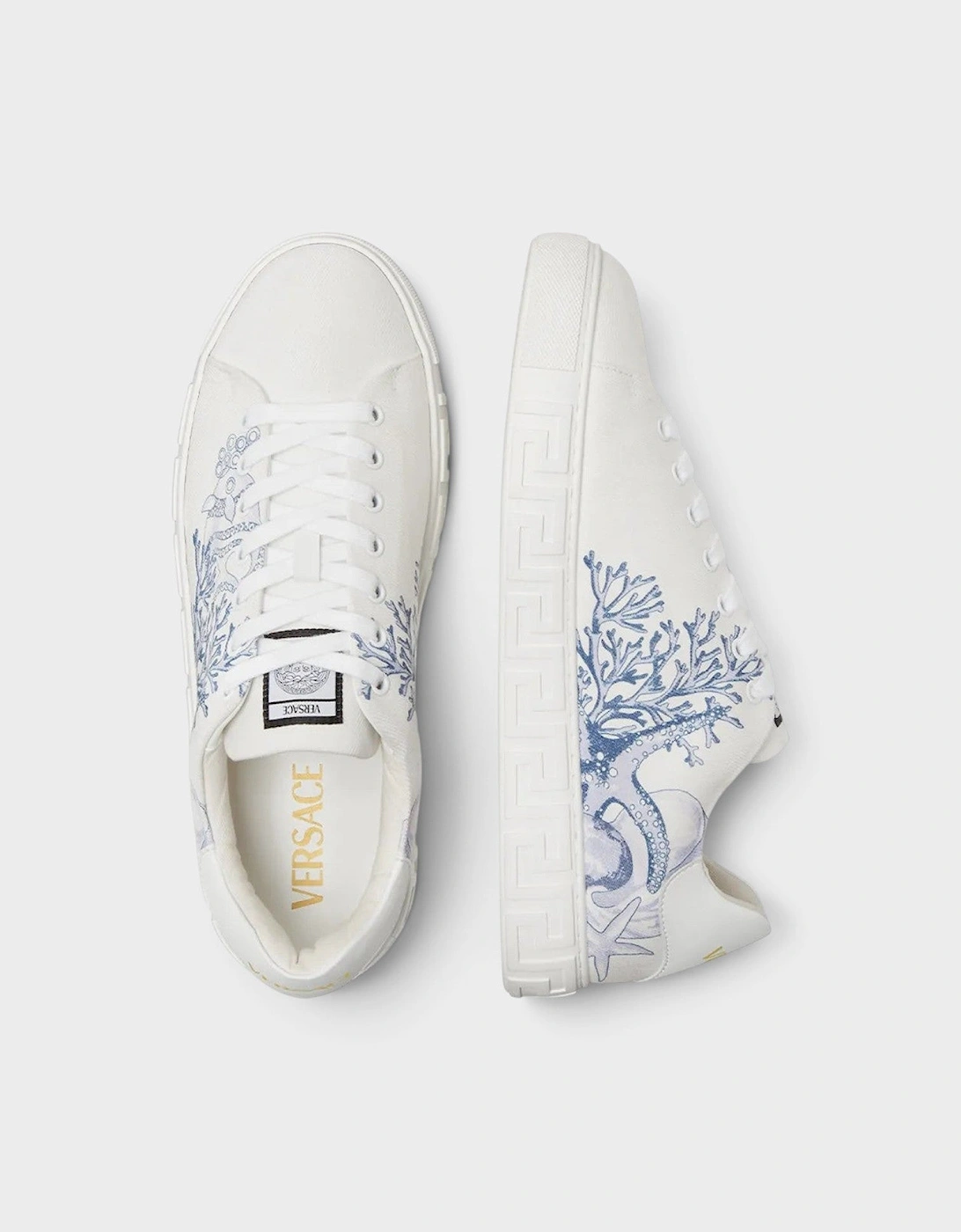 Coral Theatre Greca Sneakers White Blue
