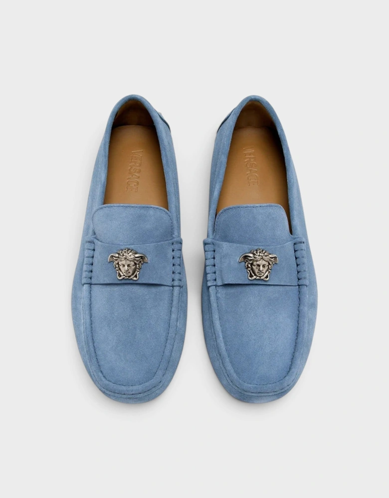 La Medusa Driver Loafers Stone Blue