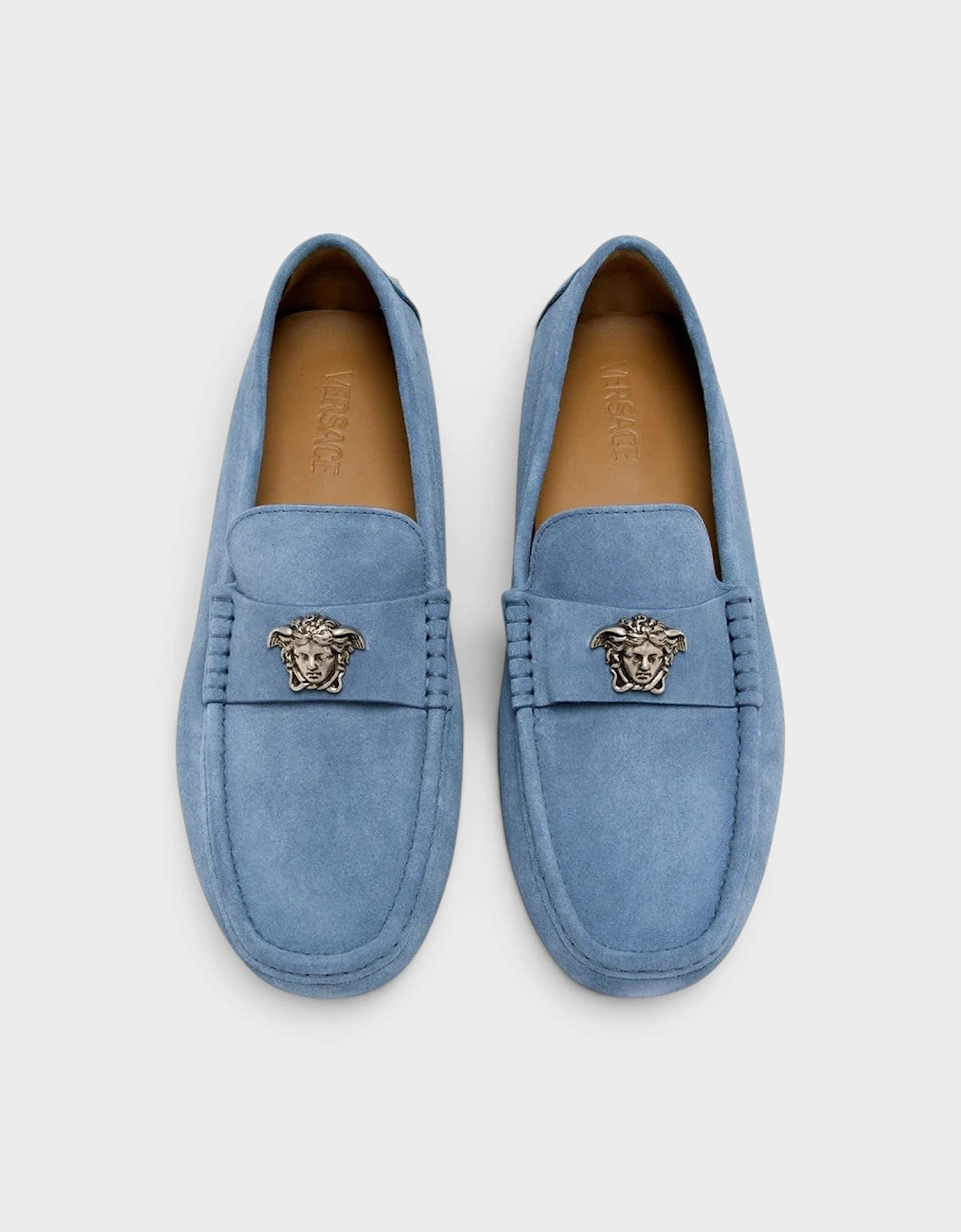 La Medusa Driver Loafers Stone Blue