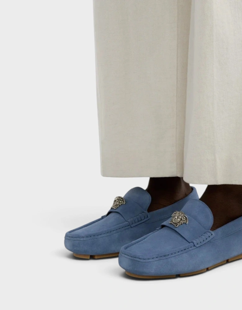 La Medusa Driver Loafers Stone Blue