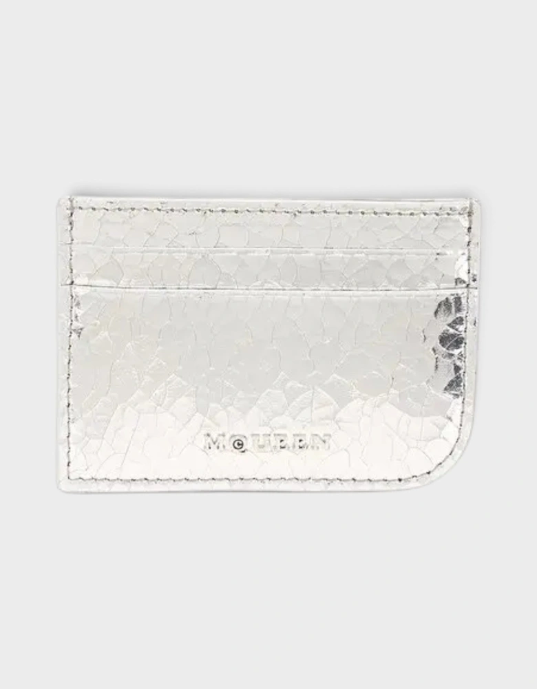 Sling Logo Card Case Metallic Silver
