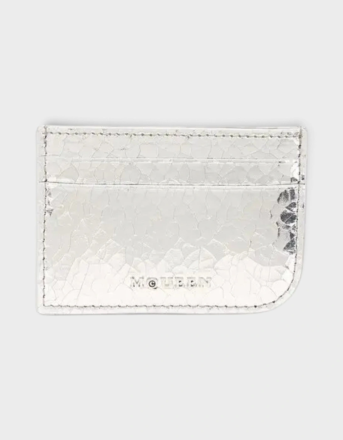 Sling Logo Card Case Metallic Silver