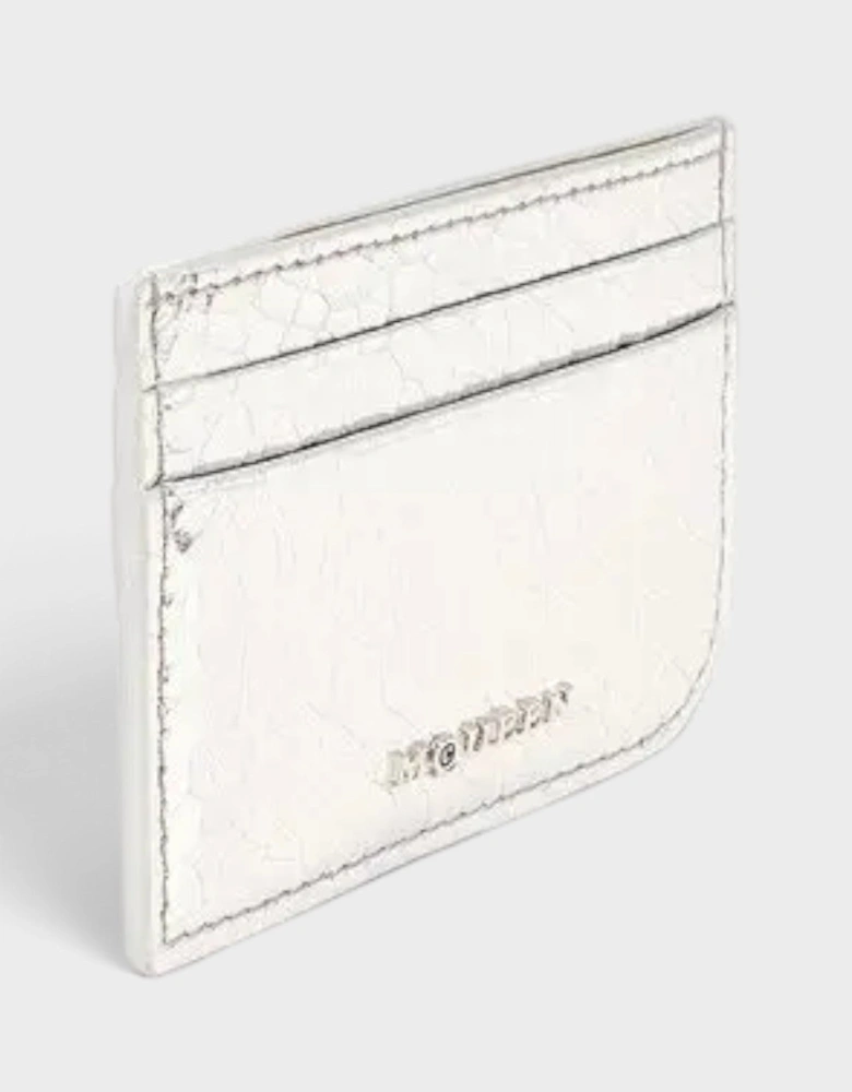 Sling Logo Card Case Metallic Silver