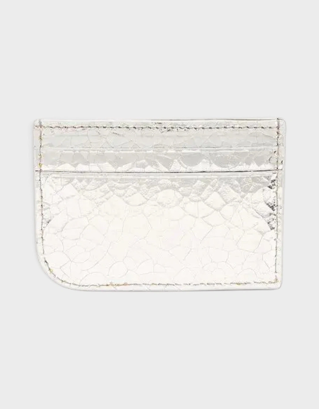 Sling Logo Card Case Metallic Silver