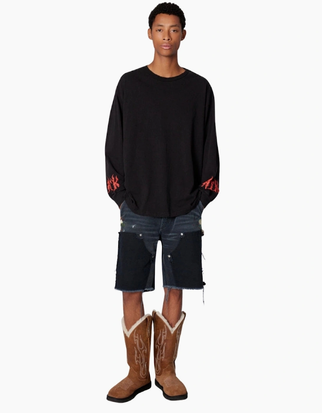 Gallery Dept Certified Long Sleeve T-Shirt Clean Black
