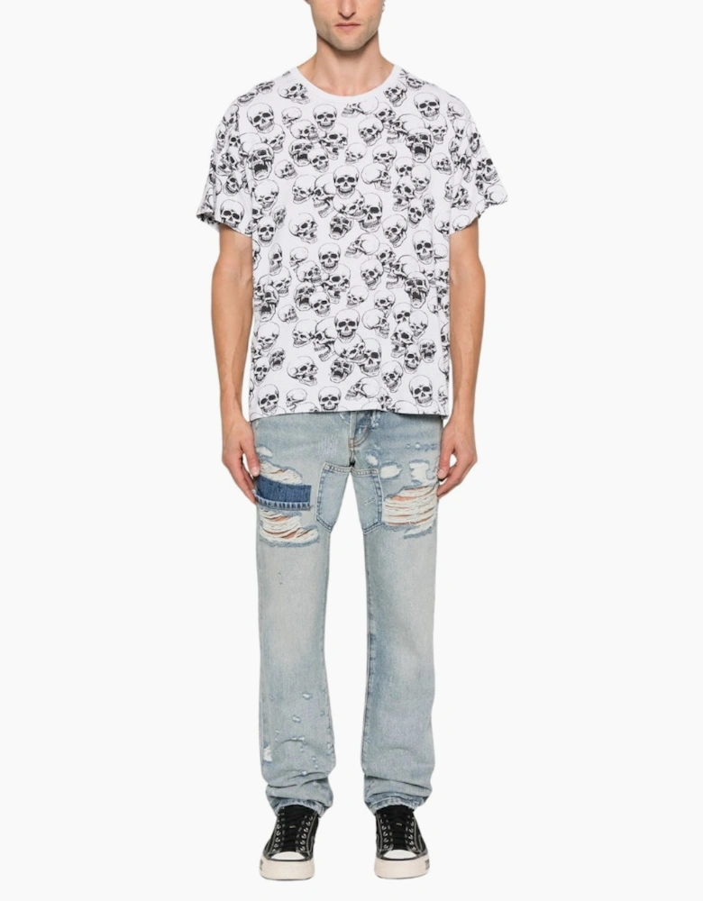 Gallery Dept Skull Logo White T-Shirt
