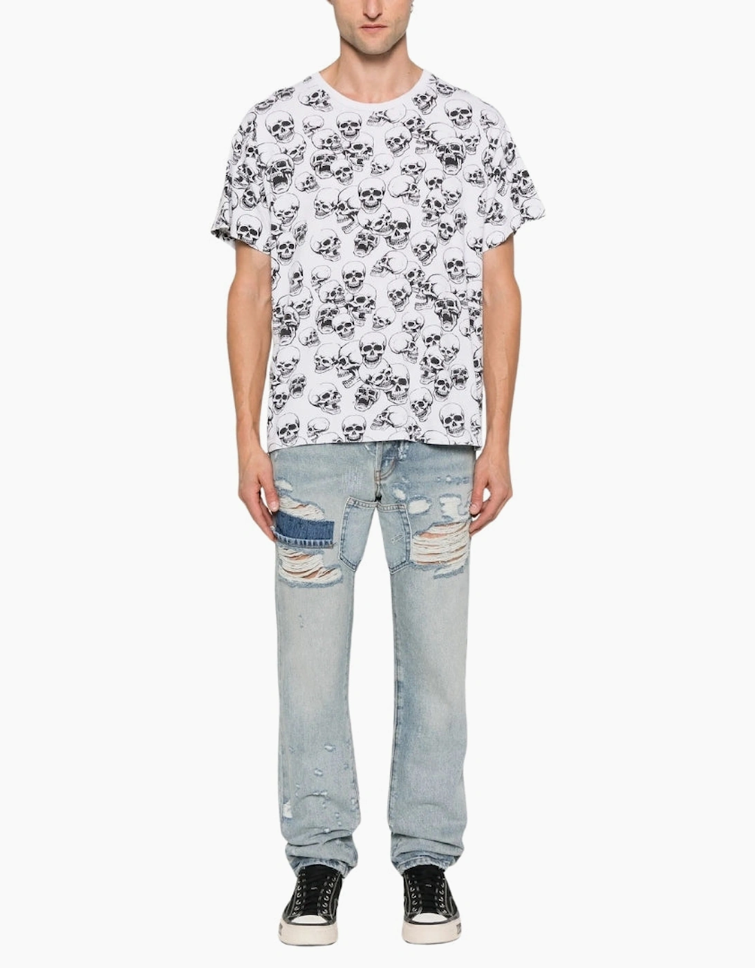 Gallery Dept Skull Logo White T-Shirt