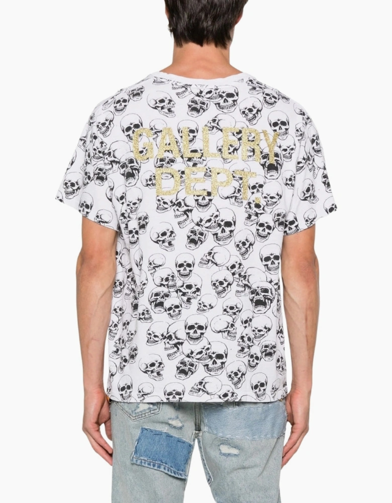 Gallery Dept Skull Logo White T-Shirt