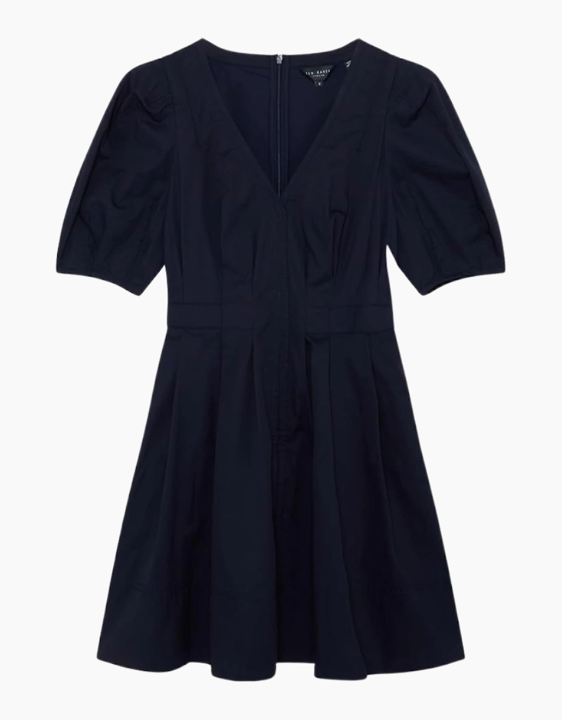Ted Baker Uvita Puff Sleeve V-Neck Navy Mini Dress