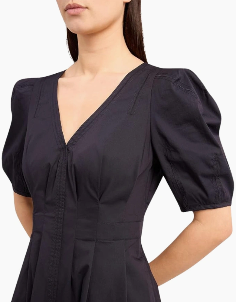 Ted Baker Uvita Puff Sleeve V-Neck Navy Mini Dress