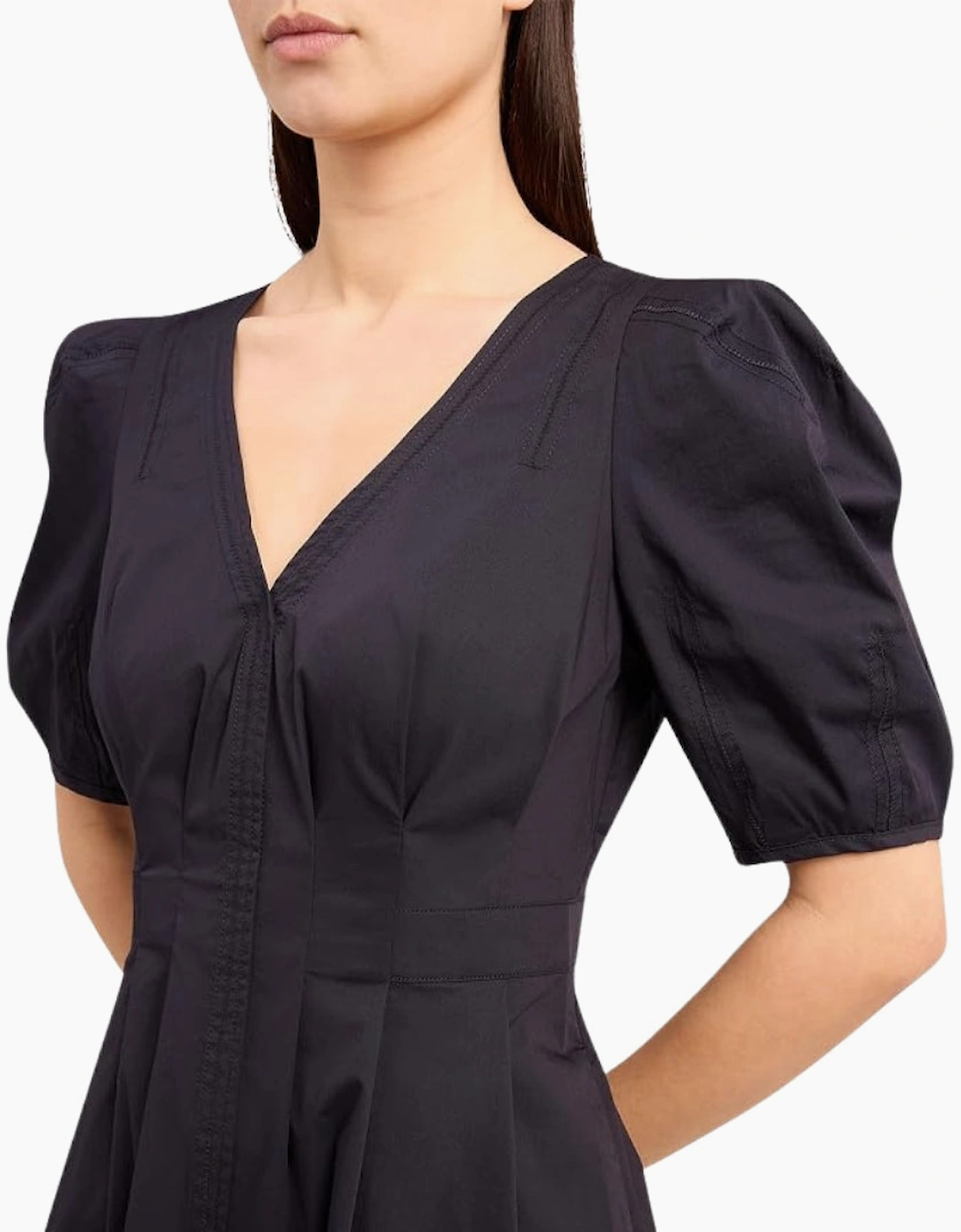 Ted Baker Uvita Puff Sleeve V-Neck Navy Mini Dress