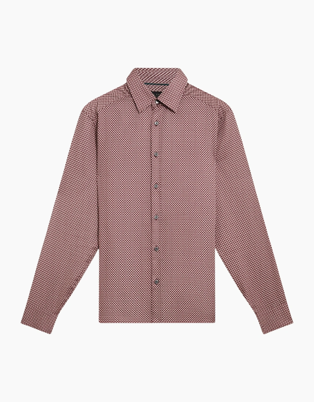 Men's Ted Baker Jozef Mini Geo Print Light Purple Shirt - Red - Size: 40/Regular