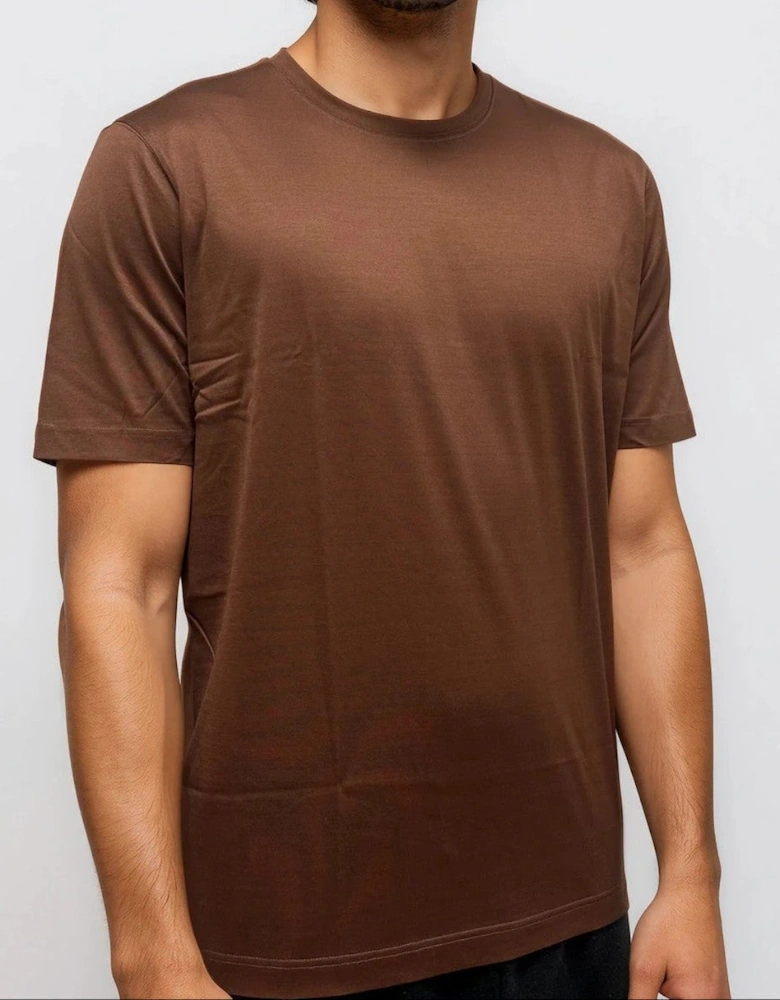 Gran Sasso Pure Cotton T-Shirt in Brown