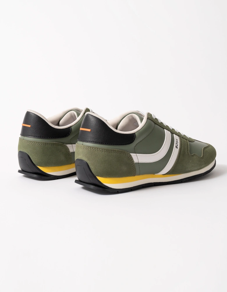 BOSS Orange Levon Runn pumi Mens Trainers - Dark Green 307