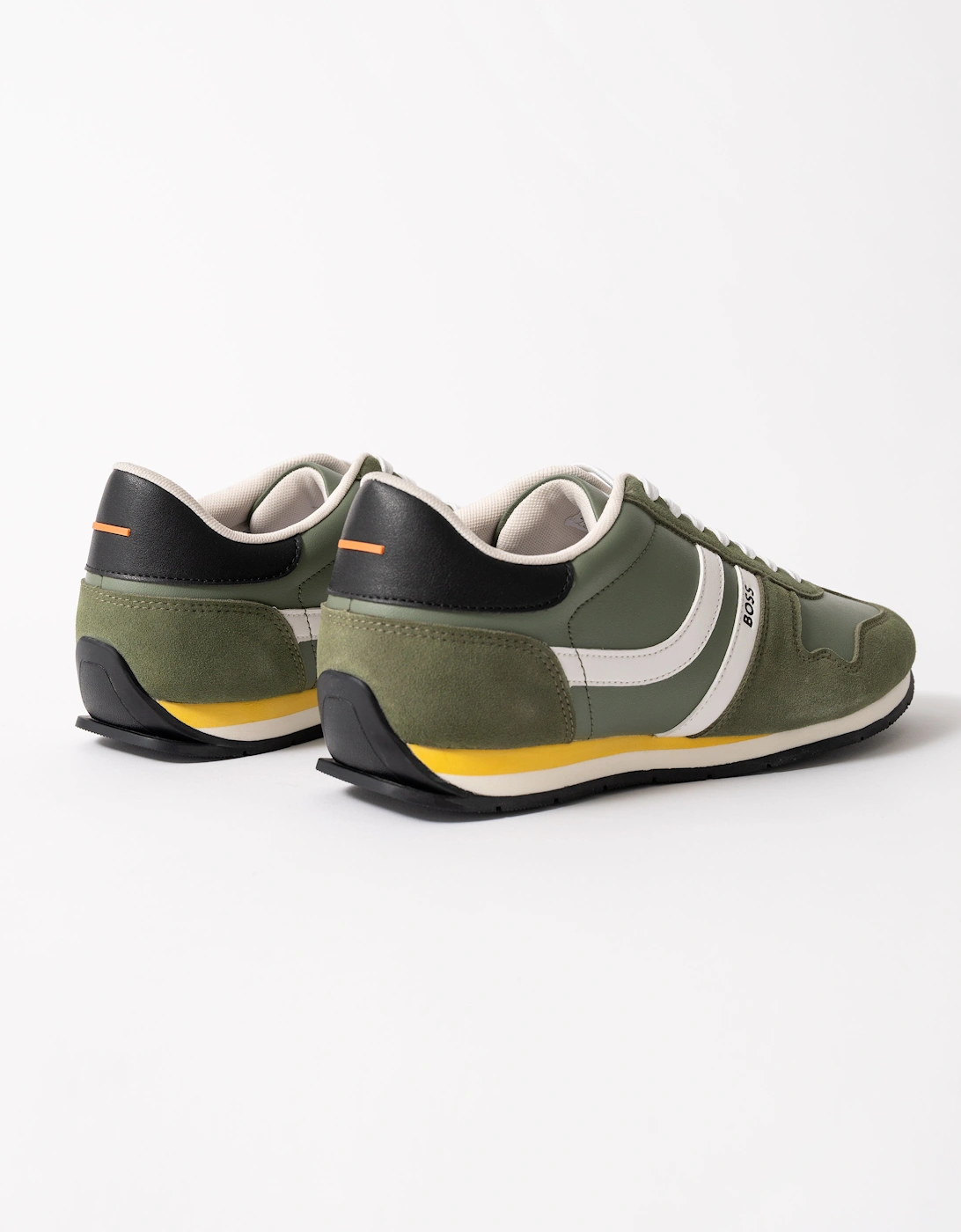 BOSS Orange Levon Runn pumi Mens Trainers - Dark Green 307