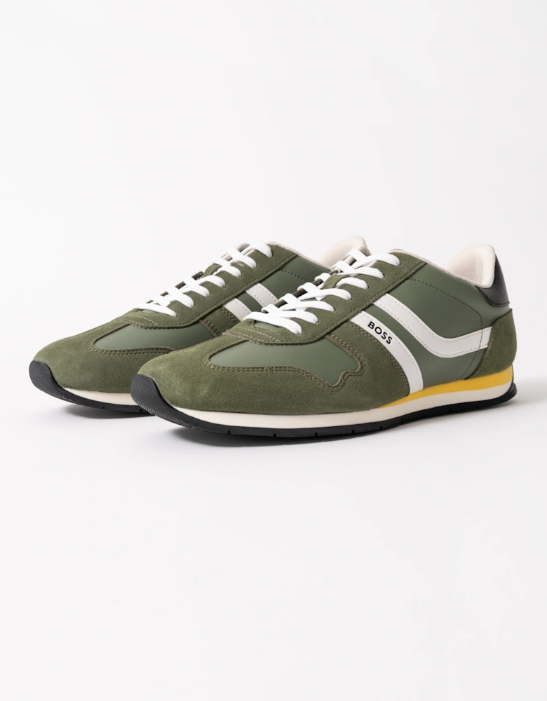 BOSS Orange Levon Runn pumi Mens Trainers - Dark Green 307