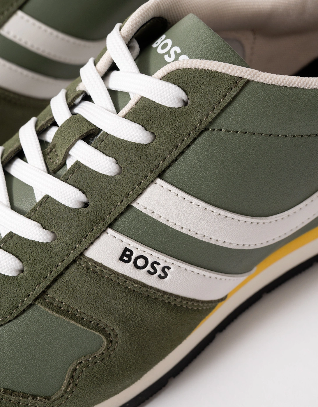 BOSS Orange Levon Runn pumi Mens Trainers - Dark Green 307