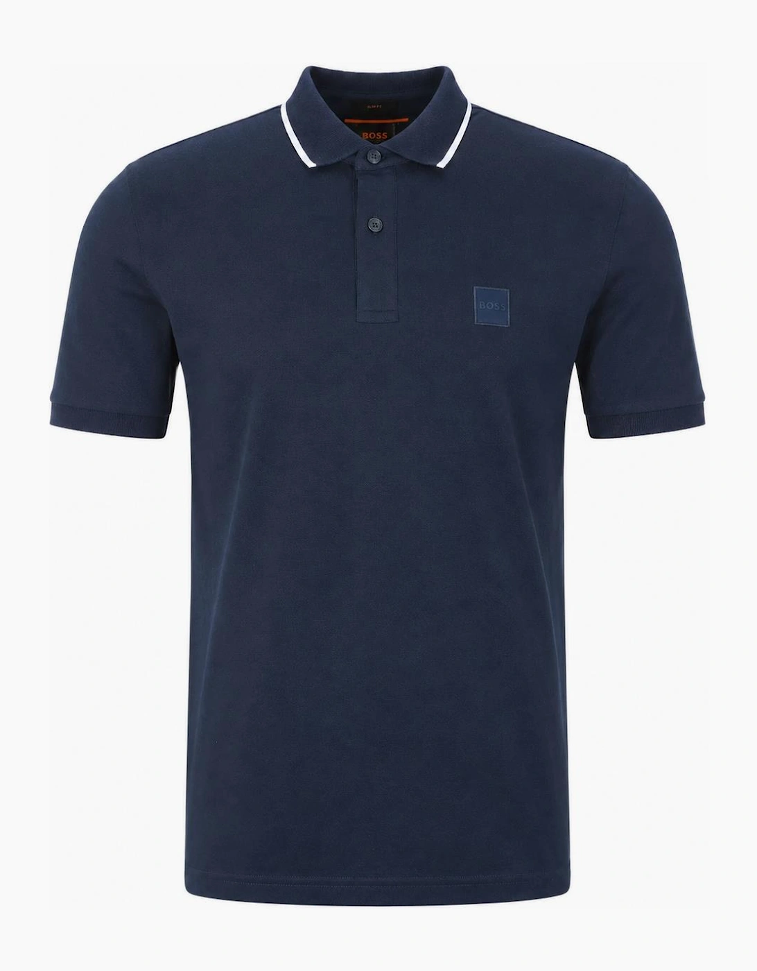 Boss Men's BOSS Slim Fit Passertip Polo Shirt Navy Blue/White