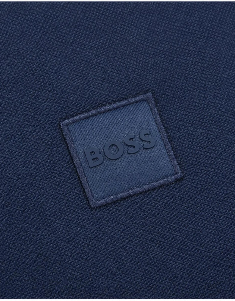 BOSS Slim Fit Passertip Polo Shirt Navy Blue/White