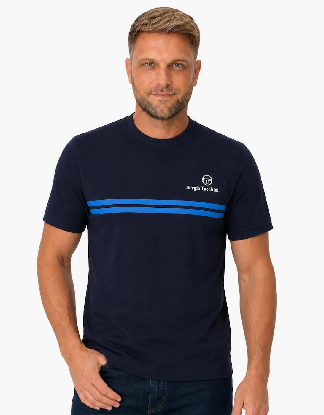 Sergio Tacchini New Supermac T-Shirt Maritime Blue/Princess Blue