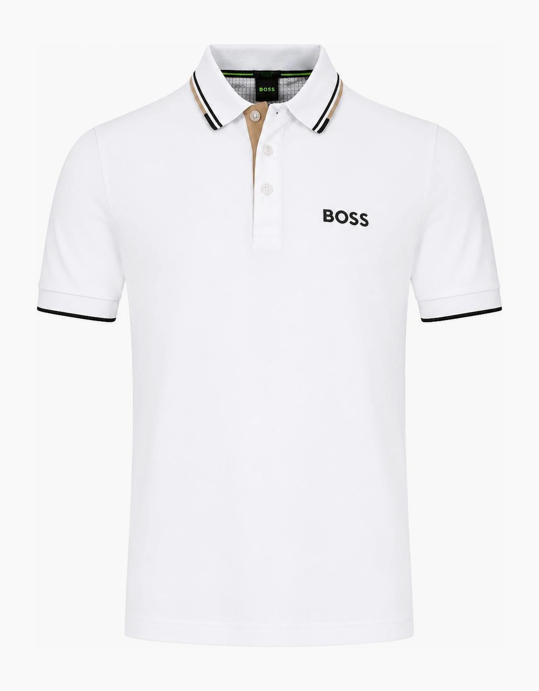 Boss Men's BOSS Paddy Pro Polo Shirt White/Black/Natural