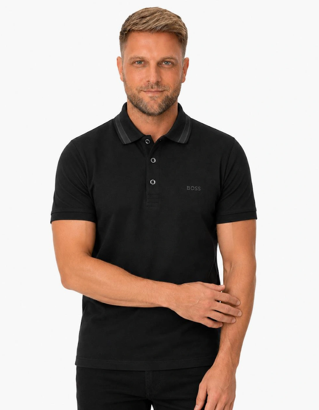 BOSS Paddy Piqué Polo Shirt Black