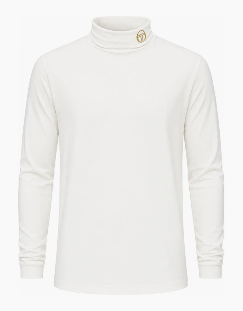 Sergio Tacchini Edward Roll Neck T-Shirt Gardenia/Gold Lurex