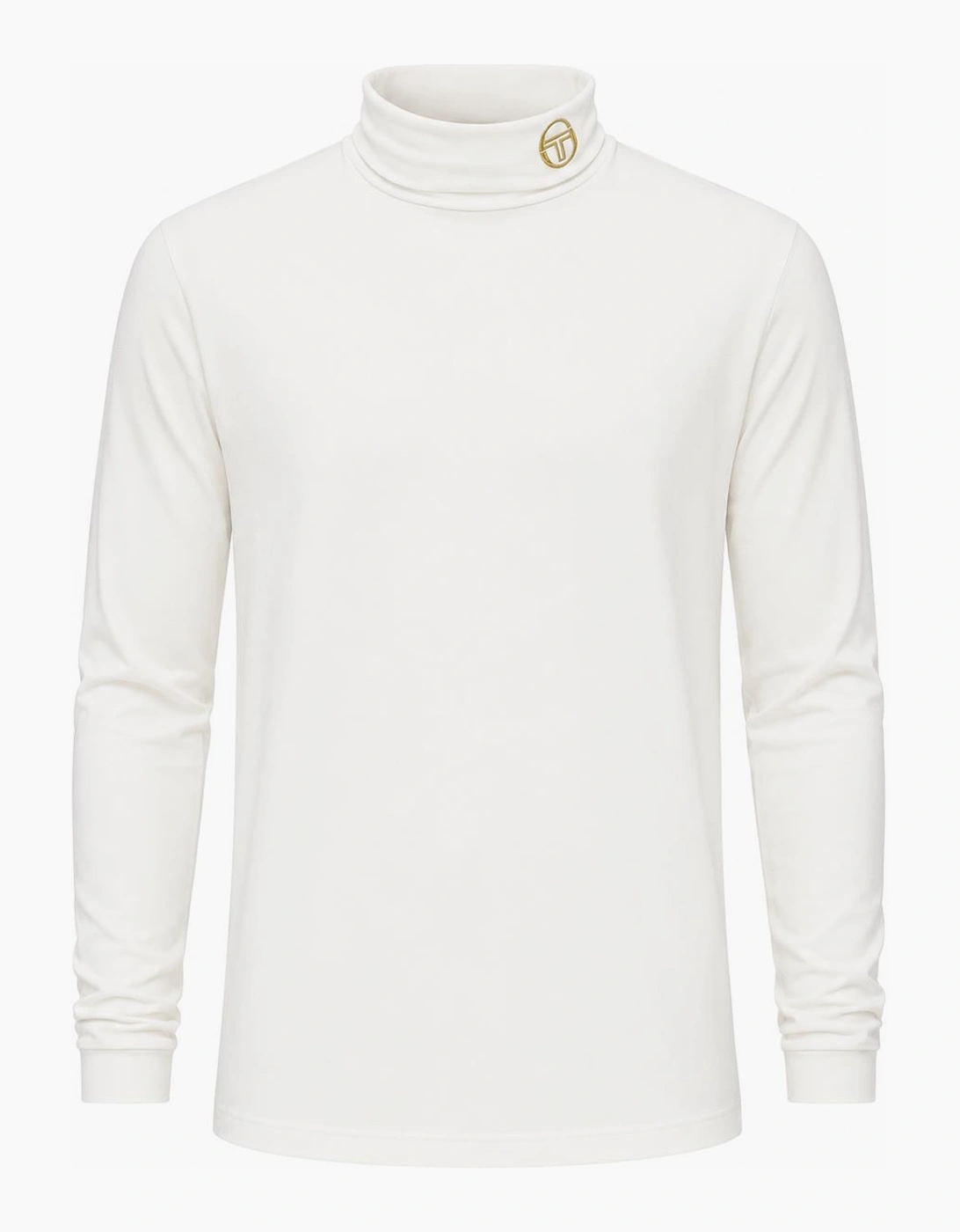 Sergio Tacchini Edward Roll Neck T-Shirt Gardenia/Gold Lurex